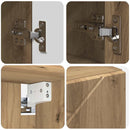 vidaXL Fürdőszobai tükörszekrény kézműves tölgy 80 x 17 x 55 cm