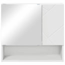 vidaXL Tükörszekrény Falra szerelhető Fehér 59 x 17 x 55 cm Faanyag