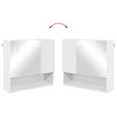 vidaXL Tükörszekrény Falra szerelhető Fehér 59 x 17 x 55 cm Faanyag