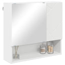 vidaXL Tükörszekrény Falra szerelhető Fehér 59 x 17 x 55 cm Faanyag