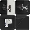 vidaXL Tükörszekrény Falra szerelhető Fekete 59 x 17 x 55 cm Faanyag