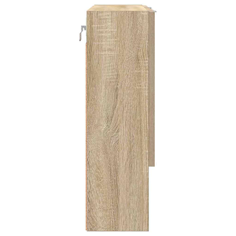 vidaXL Tükörszekrény polcokkal sonoma tölgy 59 x 17 x 55 cm Faanyag