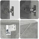 vidaXL Tükörszekrény tárolóval Beton szürke 59 x 17 x 55 cm Faanyag