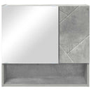 vidaXL Tükörszekrény tárolóval Beton Szürke 59 x 17 x 55 cm Faanyag