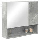 vidaXL Tükörszekrény tárolóval Beton Szürke 59 x 17 x 55 cm Faanyag