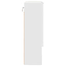 vidaXL Tükörszekrény ajtóval Magasfényű fehér 59 x 17 x 55 cm Faanyag
