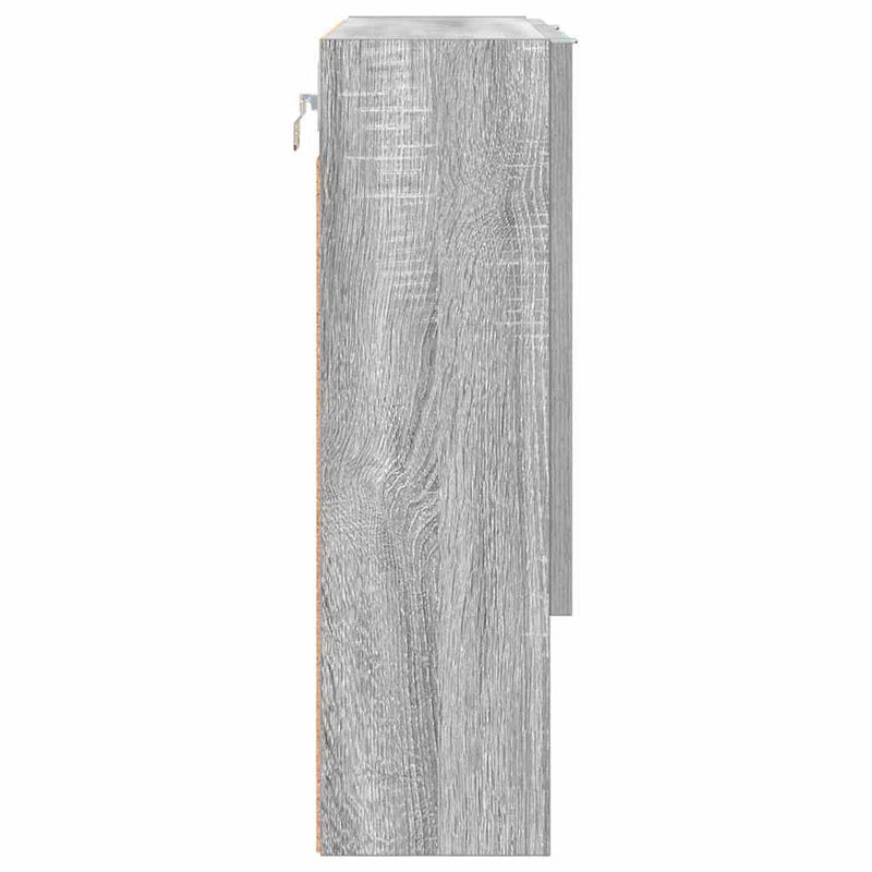 vidaXL Tükörszekrény polcokkal Szürke sonoma 59 x 17 x 55 cm Faanyag