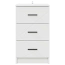 vidaXL Éjjeliszekrény fiókkal Fehér 38 x 38 x 66 cm Faanyag