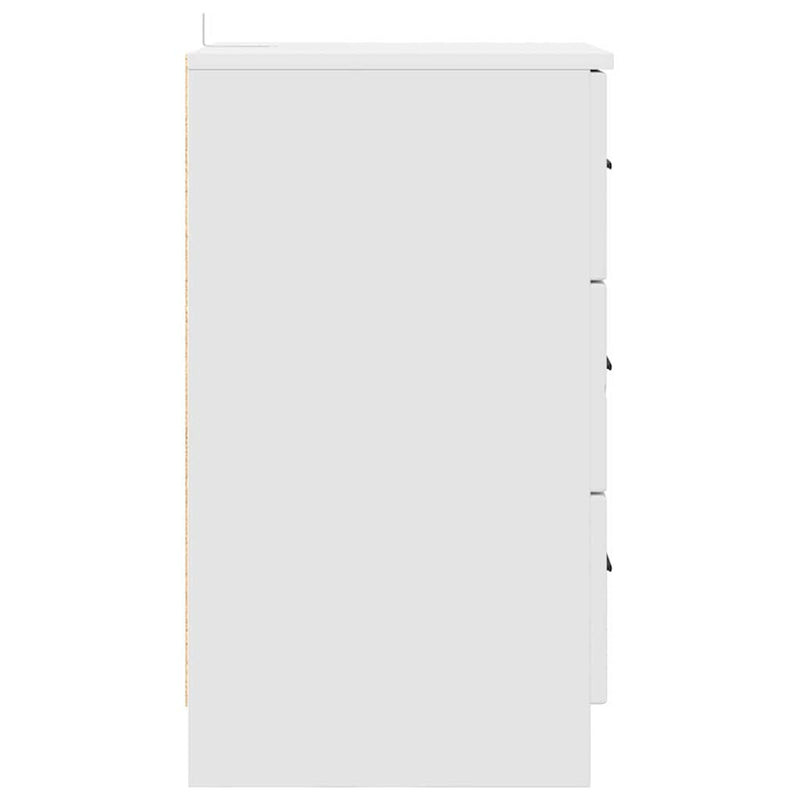 vidaXL Éjjeliszekrény fiókkal Fehér 38 x 38 x 66 cm Faanyag