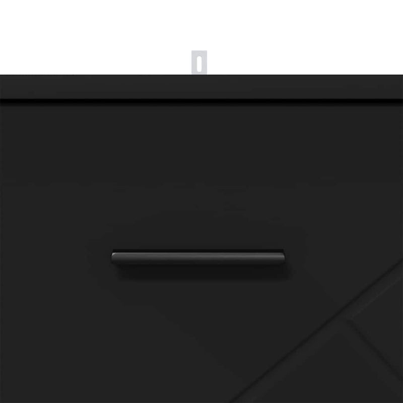 vidaXL Éjjeliszekrény fiókkal Fekete 38 x 38 x 66 cm Faanyag