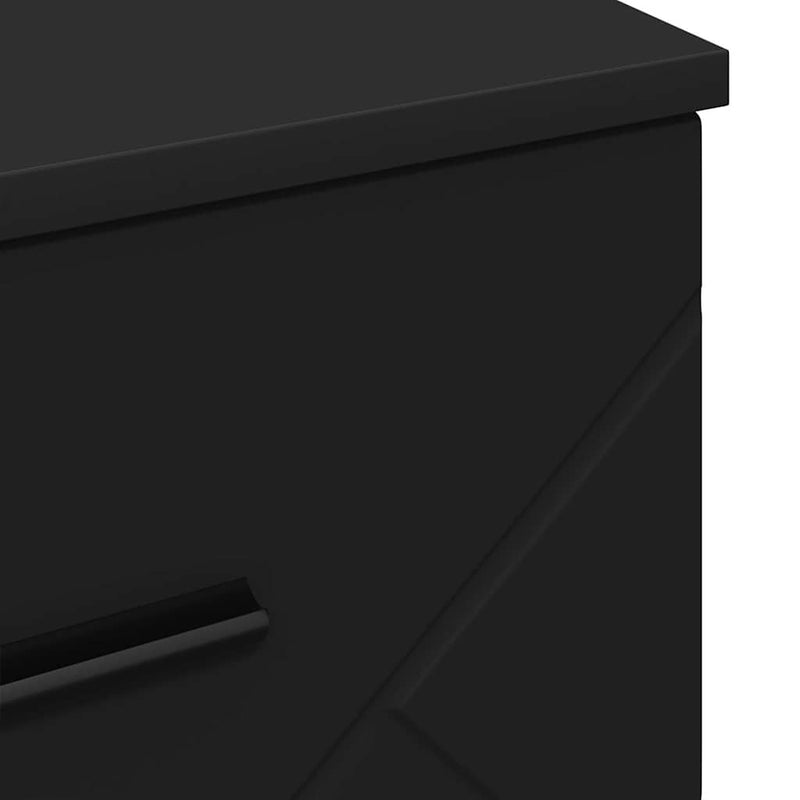 vidaXL Éjjeliszekrény fiókkal Fekete 38 x 38 x 66 cm Faanyag
