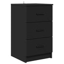 vidaXL Éjjeliszekrény fiókkal Fekete 38 x 38 x 66 cm Faanyag