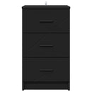 vidaXL Éjjeliszekrény fiókkal Fekete 38 x 38 x 66 cm Faanyag