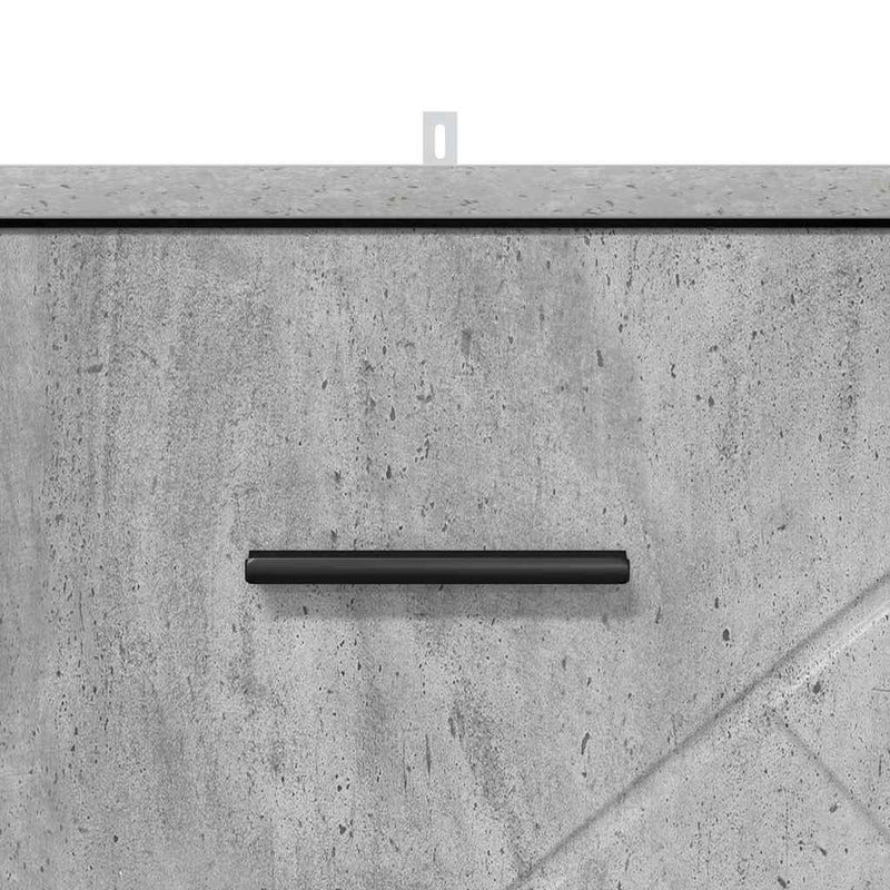 vidaXL Éjjeliszekrény fiókkal Beton szürke 38 x 38 x 66 cm Faanyag