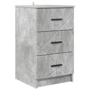 vidaXL Éjjeliszekrény fiókkal Beton szürke 38 x 38 x 66 cm Faanyag