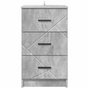 vidaXL Éjjeliszekrény fiókkal Beton szürke 38 x 38 x 66 cm Faanyag