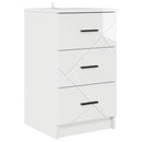vidaXL Éjjeliszekrény fiókkal Magasfényű fehér 38 x 38 x 66 cm Faanyag