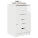 vidaXL Éjjeliszekrény fiókkal Magasfényű fehér 38 x 38 x 66 cm Faanyag