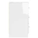 vidaXL Éjjeliszekrény fiókkal Magasfényű fehér 38 x 38 x 66 cm Faanyag