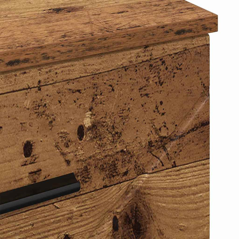 vidaXL Éjjeliszekrény fiókkal Régi fa 38 x 38 x 66 cm Faanyag