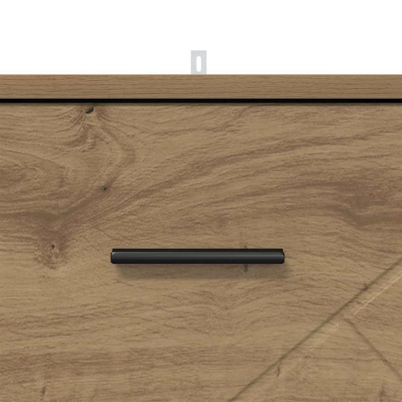 vidaXL Éjjeliszekrény fiókkal kézműves tölgy 38 x 38 x 66 cm Faanyag