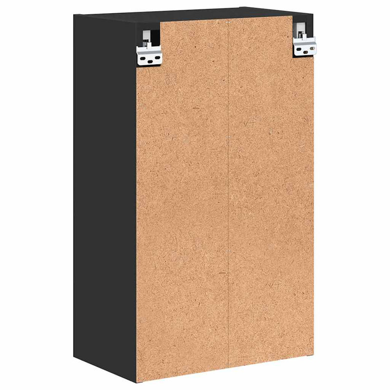 vidaXL Fürdőszoba Székény tárolóval Fekete 39 x 23.5 x 65 cm Faanyag