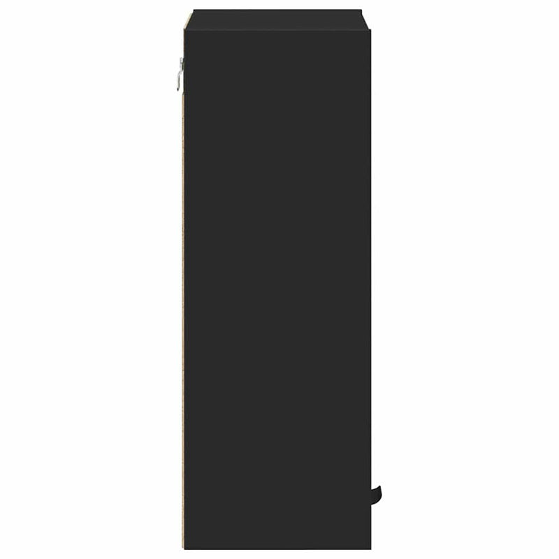 vidaXL Fürdőszoba Székény tárolóval Fekete 39 x 23.5 x 65 cm Faanyag