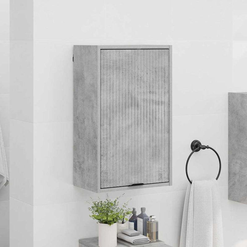vidaXL Fürdőszoba Székény Beton szürke 39 x 23.5 x 65 cm Faanyag