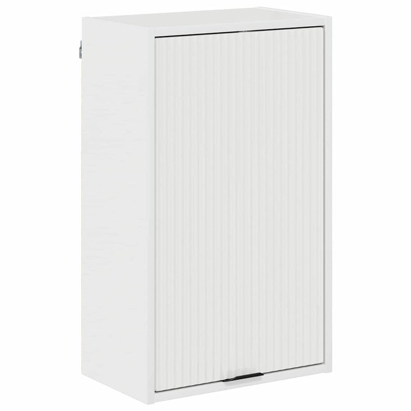 vidaXL Fürdőszoba Székény Magasfényű fehér 39 x 23.5 x 65 cm Faanyag