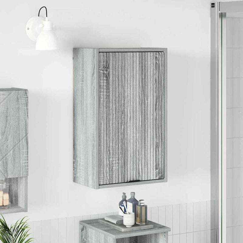 vidaXL Fürdőszoba Székény Szürke sonoma 39 x 23.5 x 65 cm Faanyag