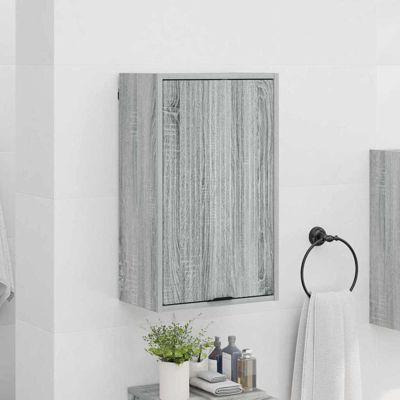 vidaXL Fürdőszoba Székény Szürke sonoma 39 x 23.5 x 65 cm Faanyag