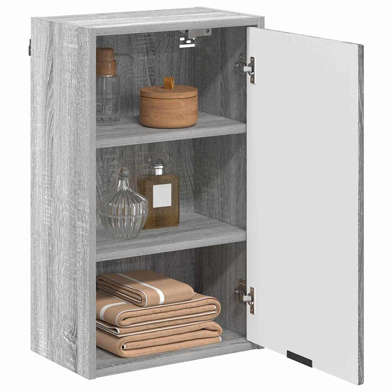 vidaXL Fürdőszoba Székény Szürke sonoma 39 x 23.5 x 65 cm Faanyag