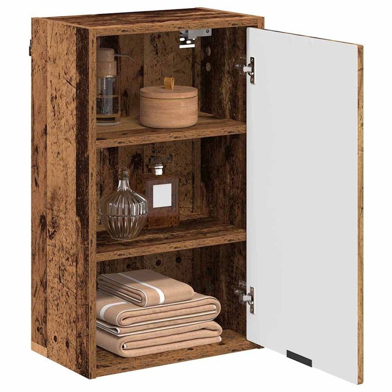 vidaXL Fürdőszoba Székény tárolóval Régi fa 39 x 23.5 x 65 cm Faanyag