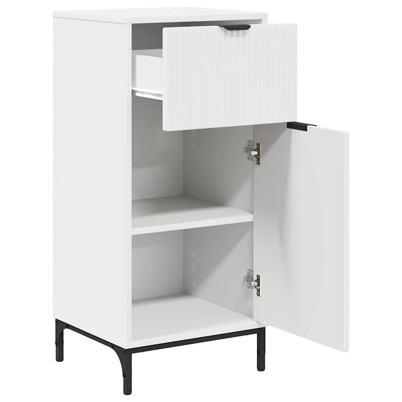 vidaXL Fürdőszoba Székény fiókkal Fehér 39.5 x 36 x 88 cm Faanyag