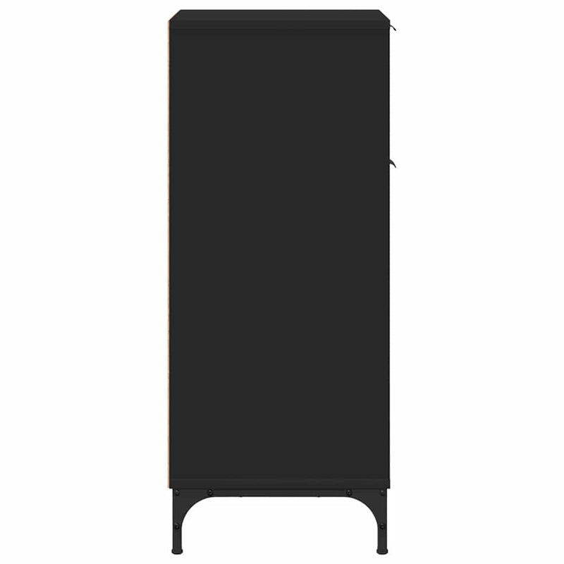 vidaXL Fürdőszoba Székény fiókkal Fekete 39.5 x 36 x 88 cm Faanyag