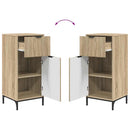 vidaXL Fürdőszoba Székény Sonoma tölgy 39,5 x 36 x 88 cm Faanyag & Fém