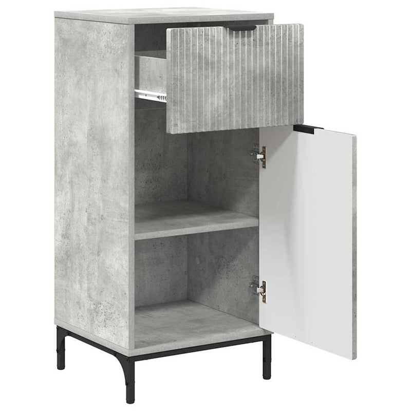 vidaXL Fürdőszoba Székény Beton szürke 39.5 x 36 x 88 cm Faanyag