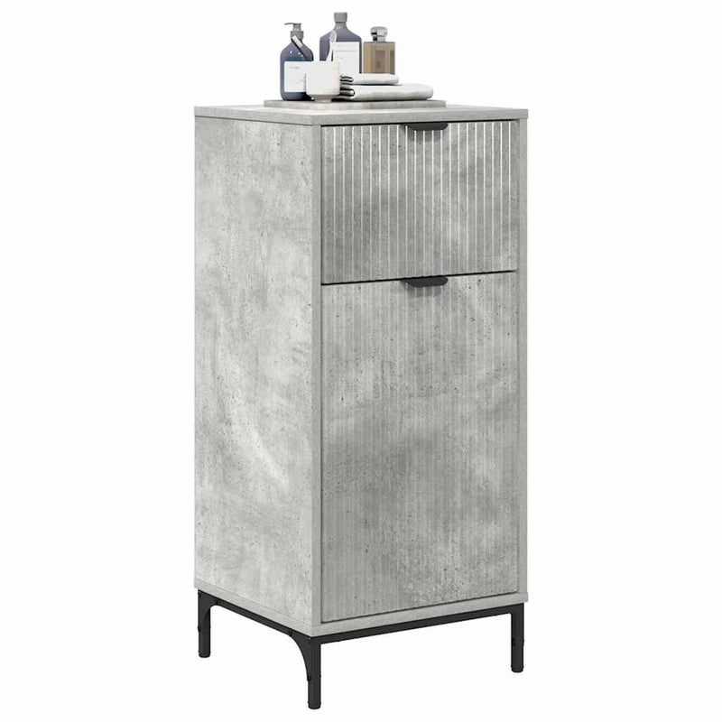 vidaXL Fürdőszoba Székény Beton szürke 39.5 x 36 x 88 cm Faanyag