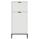 vidaXL Fürdőszoba Székény fiókkal Magas Fényű Fehér 39,5 x 36 x 88 cm