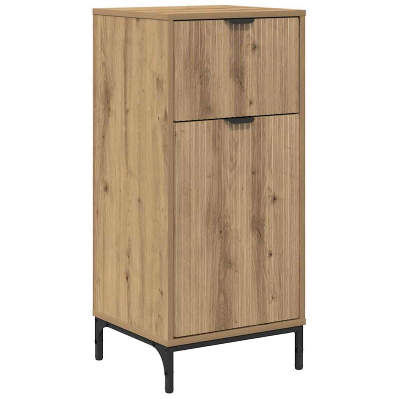 vidaXL Fürdőszoba Székény kézműves tölgy 39.5 x 36 x 88 cm Faanyag