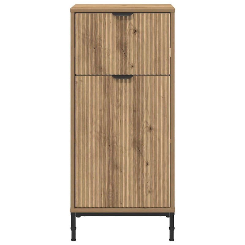 vidaXL Fürdőszoba Székény kézműves tölgy 39.5 x 36 x 88 cm Faanyag