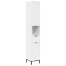 vidaXL Fürdőszoba Székény Fehér 31,5 x 33 x 190 cm Faanyag & Fém