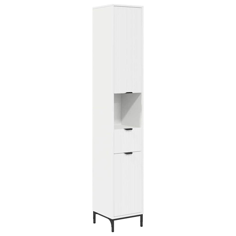 vidaXL Fürdőszobai magas szekrény Fehér 31.5 x 33 x 190 cm Faanyag