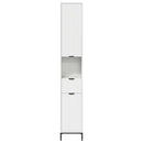 vidaXL Fürdőszoba Székény Fehér 31,5 x 33 x 190 cm Faanyag & Fém