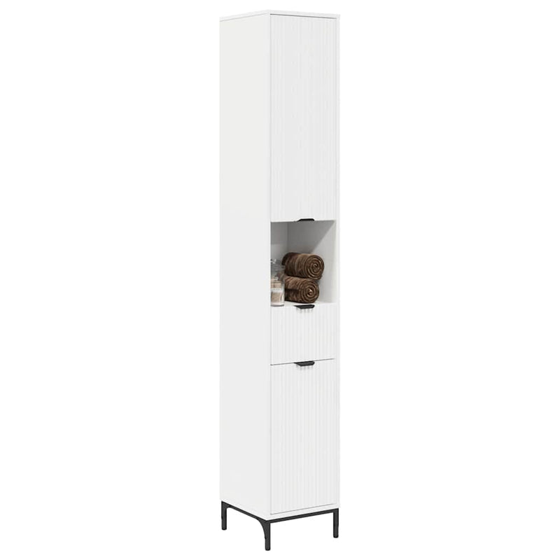 vidaXL Fürdőszobai magas szekrény Fehér 31.5 x 33 x 190 cm Faanyag