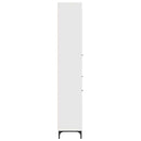 vidaXL Fürdőszoba Székény Fehér 31,5 x 33 x 190 cm Faanyag & Fém