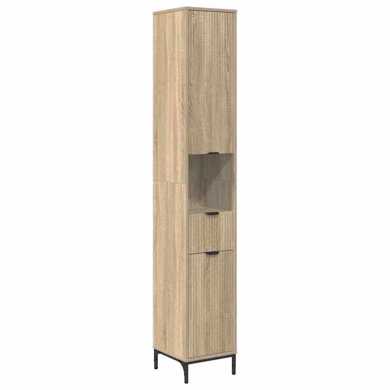 vidaXL Fürdőszobai magas szekrény sonoma tölgy 31.5 x 33 x 190 cm