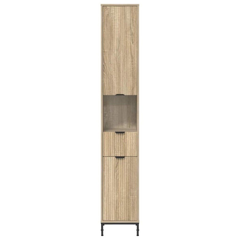 vidaXL Fürdőszobai magas szekrény sonoma tölgy 31.5 x 33 x 190 cm