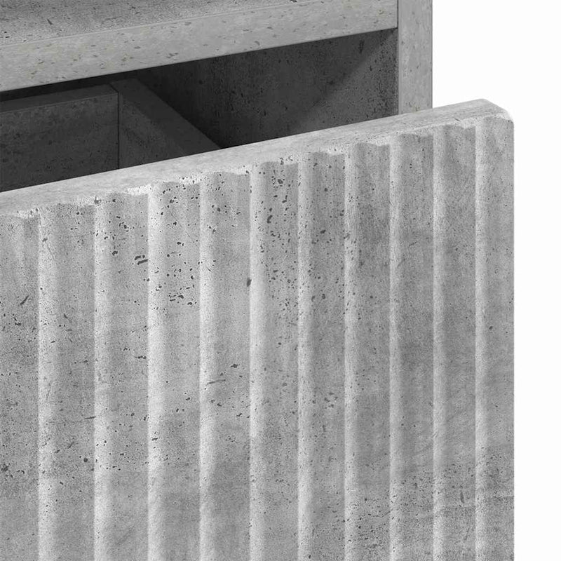 vidaXL Fürdőszobai magas szekrény Beton szürke 31.5 x 33 x 190 cm