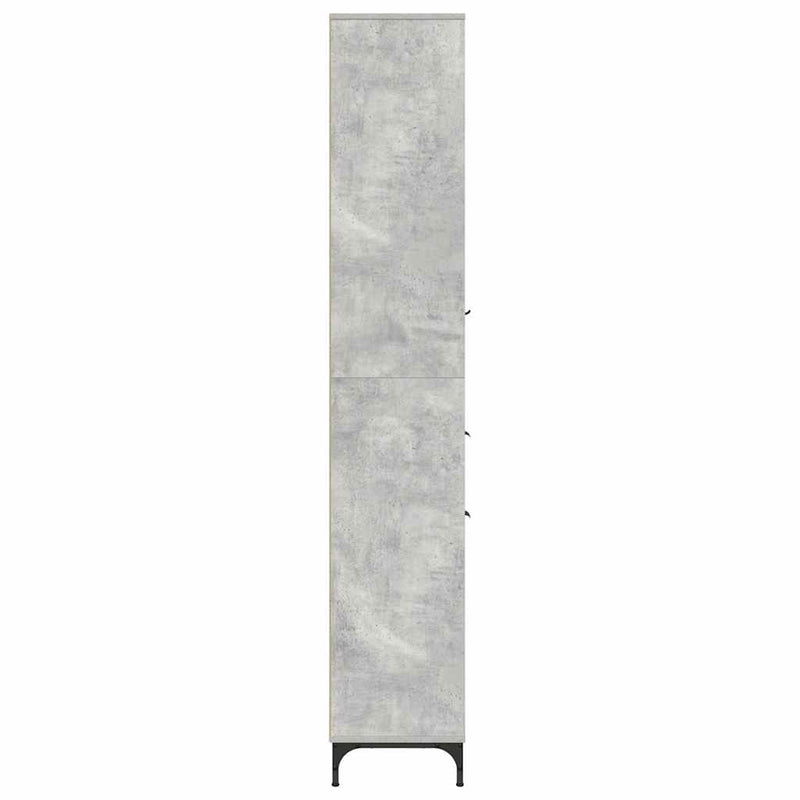 vidaXL Fürdőszobai magas szekrény Beton szürke 31.5 x 33 x 190 cm